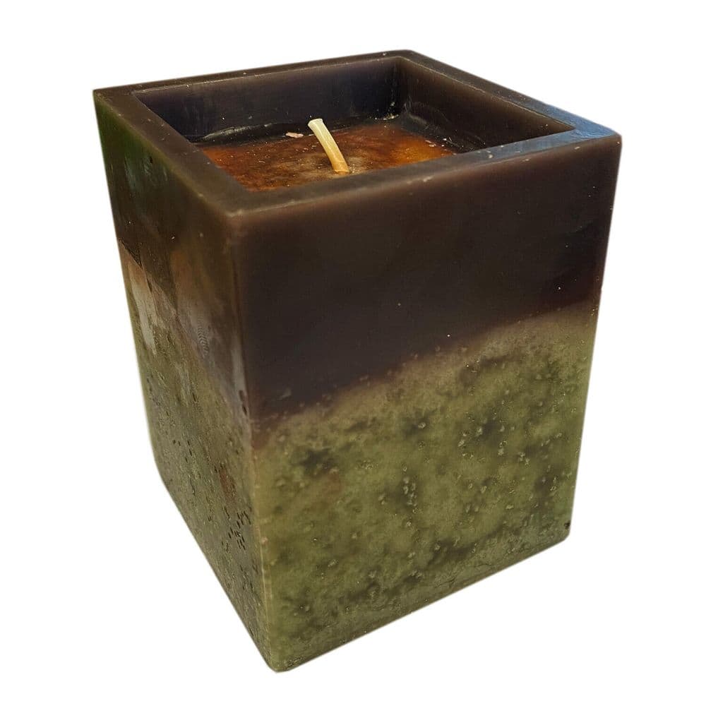 2 x SCENTED WAX PILLAR CANDLES SQUARE LEMONGRASS home party candle