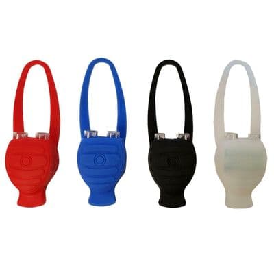 2 x SILICON BICYCLE LIGHTS rear front bike FLASHES RED + BLUE cycling light