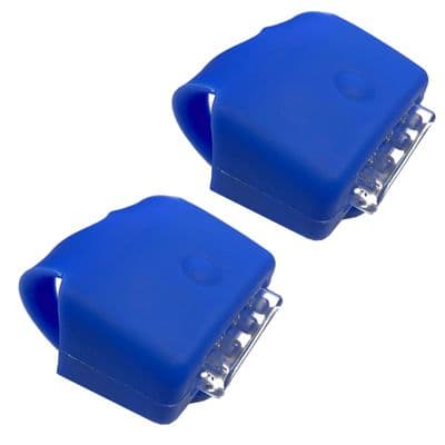 2 x SILICONE BIKE LIGHT MULTIFUNCTION 4 LED BRIGHT clip bicycle mountain torch