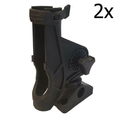 2 x SWIVEL ADJUSTABLE FISHING ROD HOLDER kayak canoe marine boat yacht