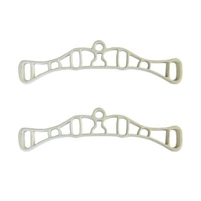 2 x WHITE RACK END WASHING LINE AIRER DRYER cast iron