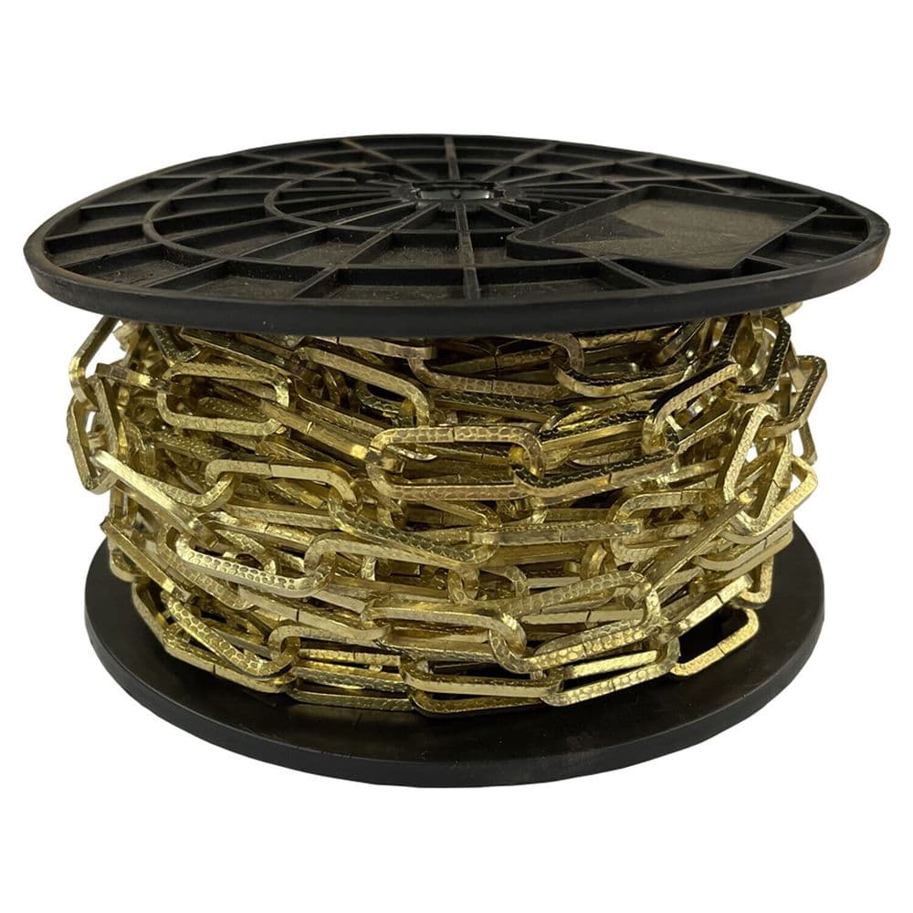 20 metres 3mm BRASS PLATED DIMPLEX LINK CHAIN hanging lights mirror ...