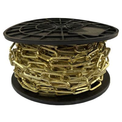 20 metres 3mm BRASS PLATED  DIMPLEX LINK CHAIN hanging lights mirror pictures