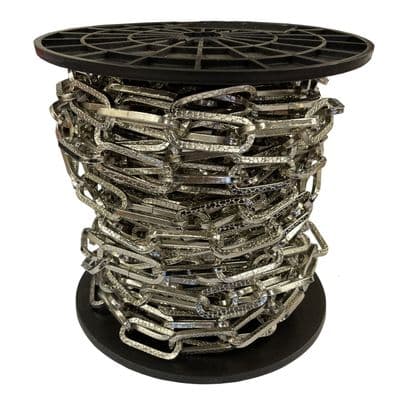 20 metres 4mm NICKEL PLATED DIMPLEX LINK CHAIN hanging lights mirror basket