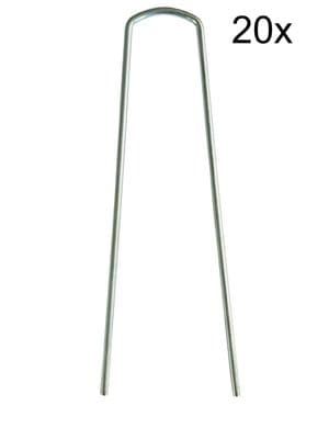 20 x 150mm x 30mm x 2.9mm GALVANISED STEEL GARDEN PEGS weed barrier staples