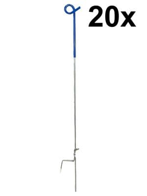 20 x ELECTRIC FENCE PIGTAIL POSTS 3FT - Blue Poly wire horse farm equestrian