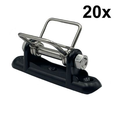 20 x Electric Fence Poly Tape Corner Insulator Double Buckle horse fencing farm