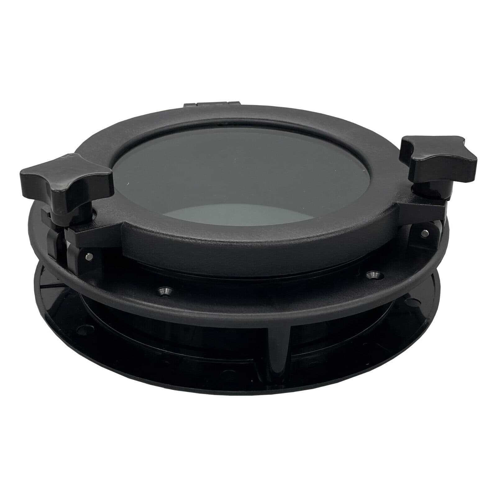 265mm Marine Boat Black Round Porthole Window Hatch Narrowboat Yacht