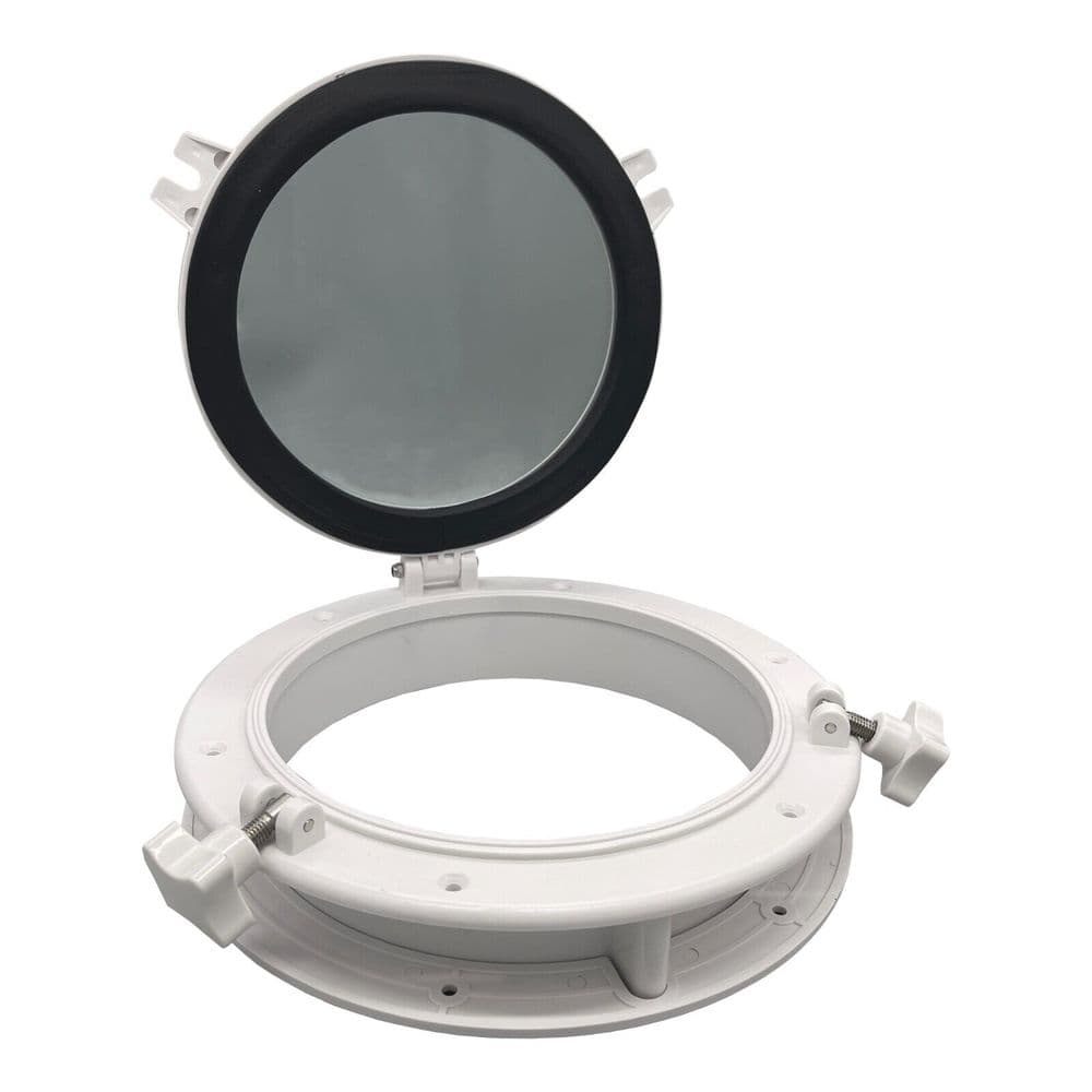 Window Hach 215mm Marine Boat Round White Porthole Window Hatch narrowboat yacht ...