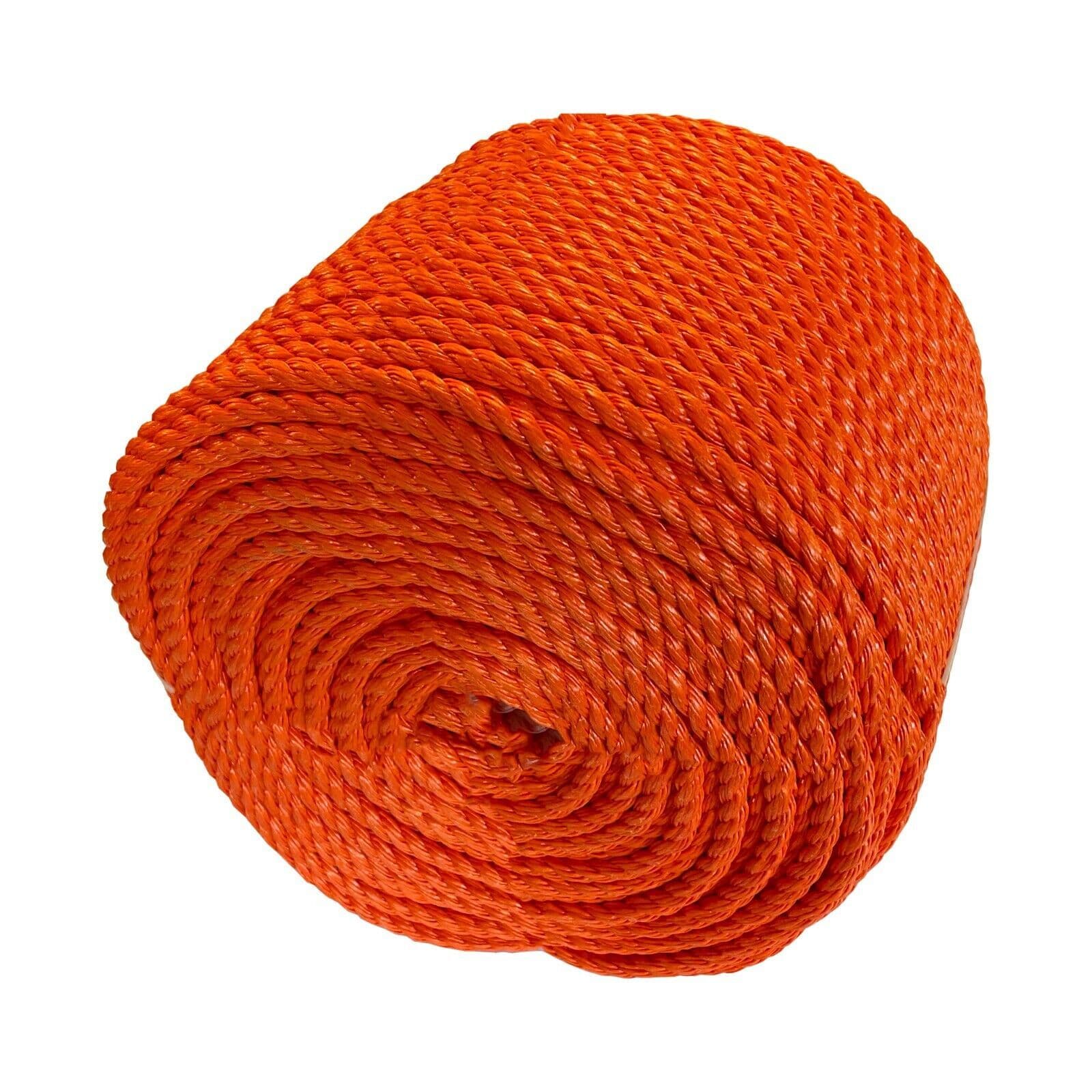 220 metres 6mm ORANGE FLOATING POLYETHYLENE ROPE rescue lifeline ...