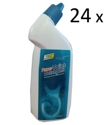 24 x 500ml bottles POWER TOILET DETERGENT BLEACH DISINFECTANT germs bathroom