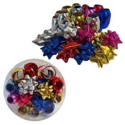 24 x GIFT BOWS & CURLING RIBBON 200 metres wrapping wrap presents xmas birthday