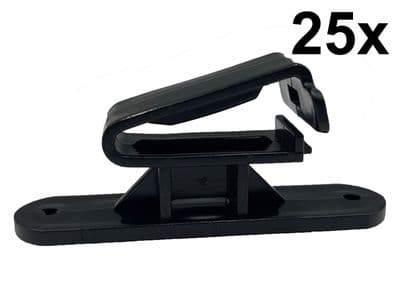 25 x Electric Fence Tape Clip Insulator for wooden post horse poly equestrian