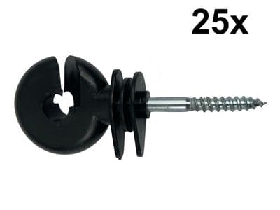 25 x Ring Insulators Electric Fencing post fence polyrope polytape horse cattle