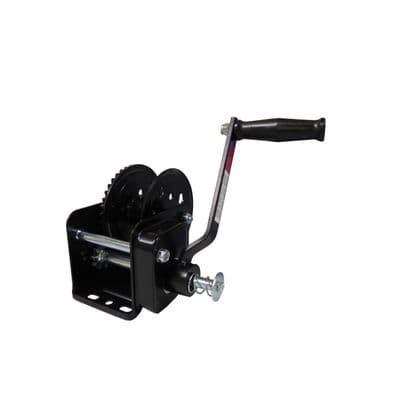 2500lbs BLACK COATED HAND WINCH with BRAKE trailer marine car boat yacht