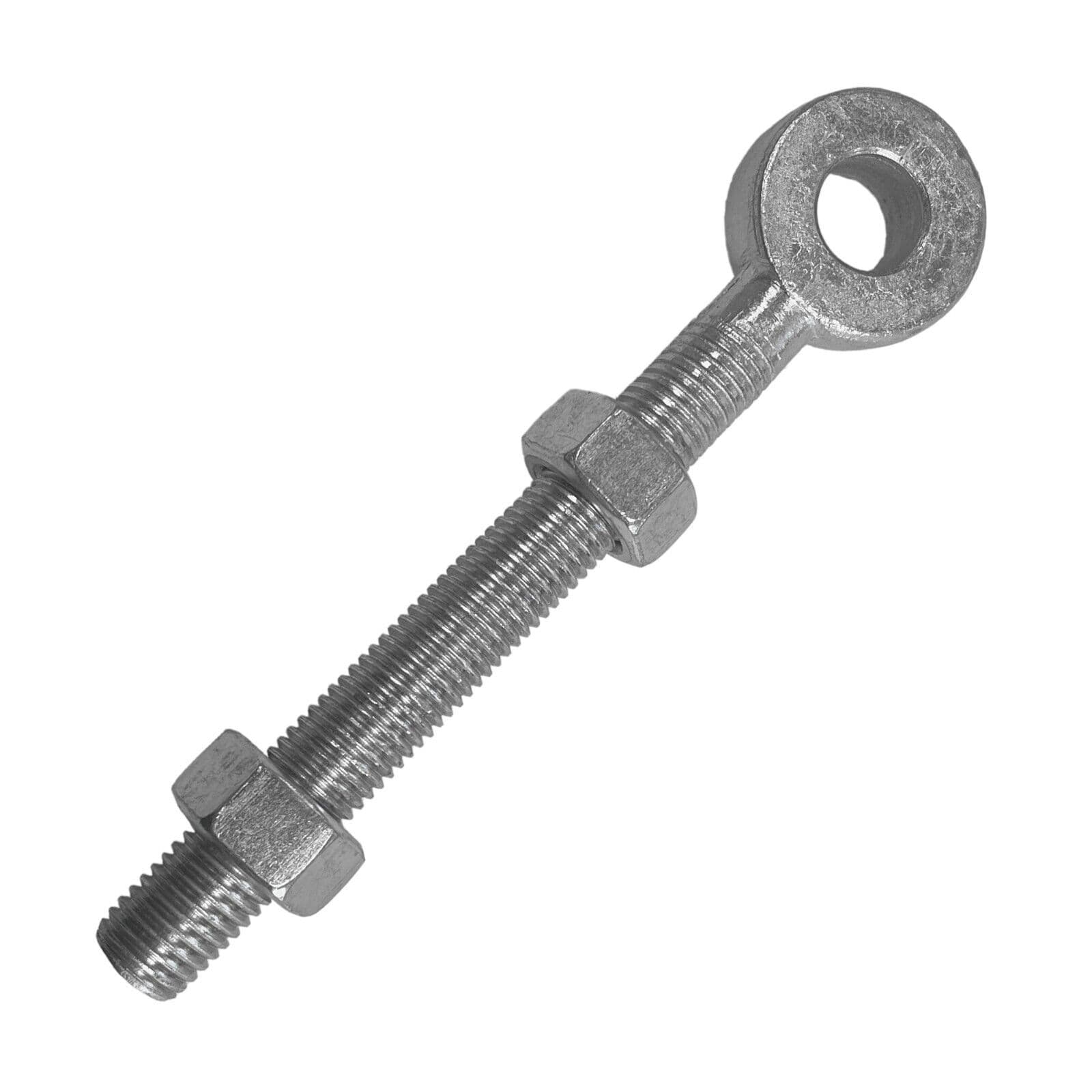 2x Adjustable Gate Hinge Eye Bolts & Nuts 10mmx 100mm Adjustable Swing