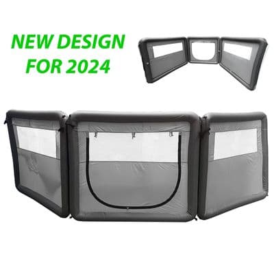 3 Panel Inflatable Air Windbreak + bag, pump, pegs, guylines caravan motorhome