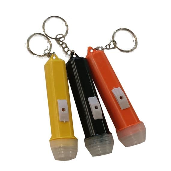3 piece MINI FLASHLIGHT TORCH SET camping light caravan keyring set