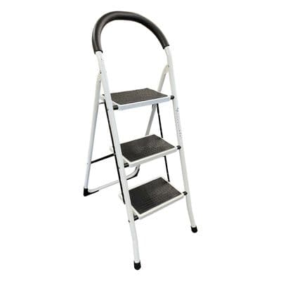 3 STEP STEEL FOLDING NON SLIP STEP LADDER home workshop garage caravan WK2201-3