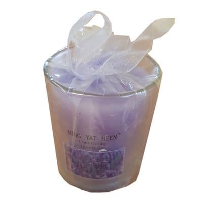 3 x LAVENDER SCENTED WAX CANDLES in JAR