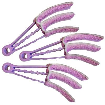 3 x MICROFIBRE 3 PRONG VENETIAN BLIND CLEANERS washable caravan motorhome home