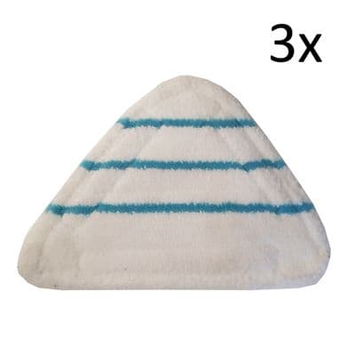 3 x STEAM MOP PADS - UNIVERSAL HEADS microfibre kitchen tile floor cleaner