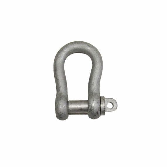 3.75 TON GALVANISED LARGE BOW SHACKLE BS3032 with SCREW PIN lifting towing