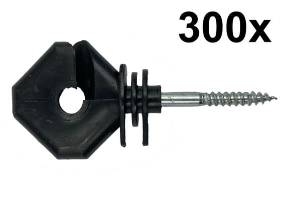 300 x Diamond Ring Insulators Electric Fencing post fence polyrope polytape