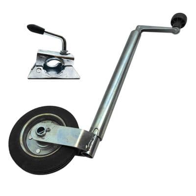 34mm JOCKEY WHEEL HEAVY DUTY METAL RIM & CLAMP caravan trailer container plant