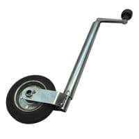 35mm JOCKEY WHEEL METAL RIM HEAVY DUTY + CLAMP caravan trailer container plant