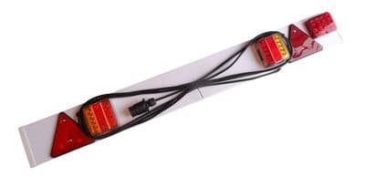 4 FEET LED TRAILER LIGHTBOARD FOG LIGHT REFLECTORS x 6 METRE Towing Bike rack
