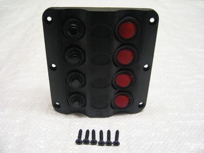 4 GANG 12v WAVE WATER RESISTANT SWITCH PANEL - CIRCUIT BREAKERS marine boat car