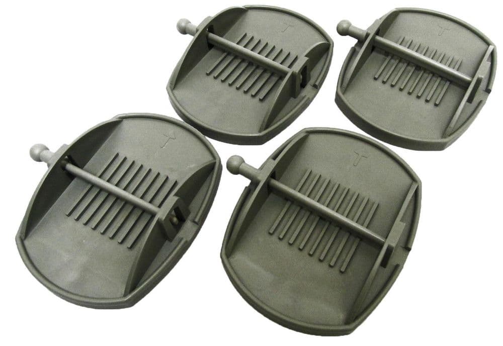 4 pack CARAVAN or MOTORHOME LARGE JACK PADS for STABILISING FEET GREY