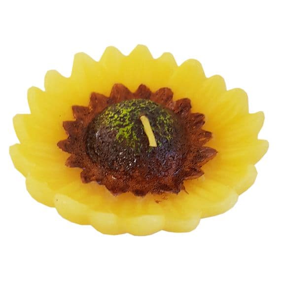 4 PACKS (8 candles) 80mm dia SUNFLOWER SCENTED WAX CANDLES christmas party