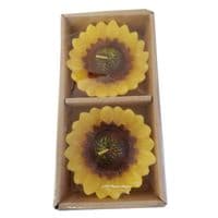 4 PACKS (8 candles) 80mm dia SUNFLOWER SCENTED WAX CANDLES christmas party