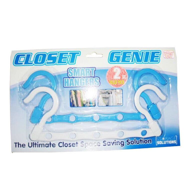 4 packs 8 CLOSET GENIE SPACE SAVING CLOTHES HANGER SET CARAVAN