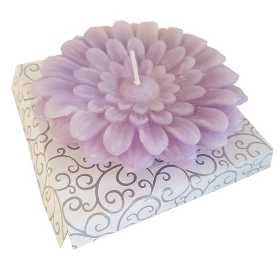 4 PACKS PURPLE SCENTED SUNFLOWER WAX CANDLES christmas party candle