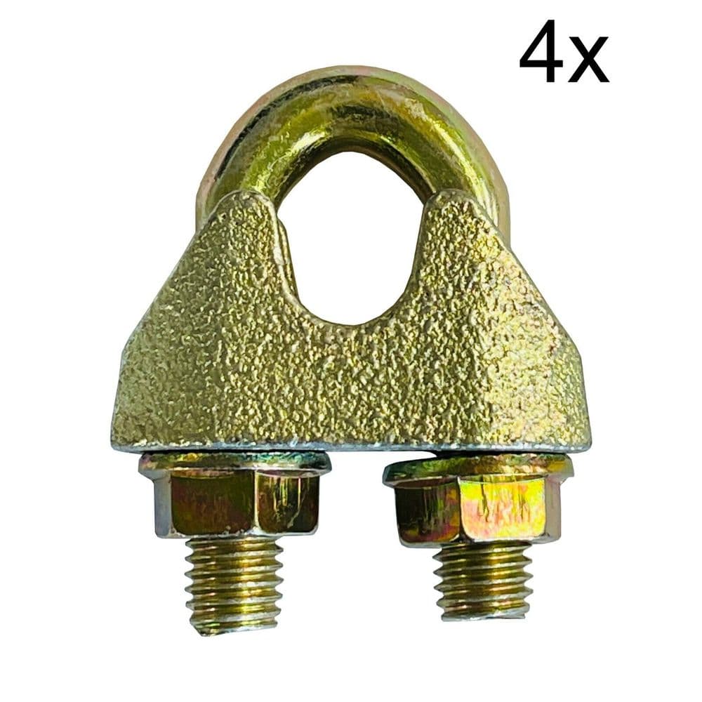 4 x 16mm GALVANISED WIRE ROPE GRIP TO DIN1142 rigging sling