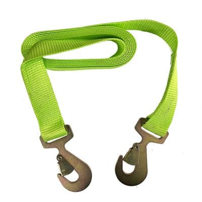 4 x 4 RECOVERY WINCH TOWING HI-VIS TOW STRAP x 4 Metres + SNAP HOOKS truck 4WD