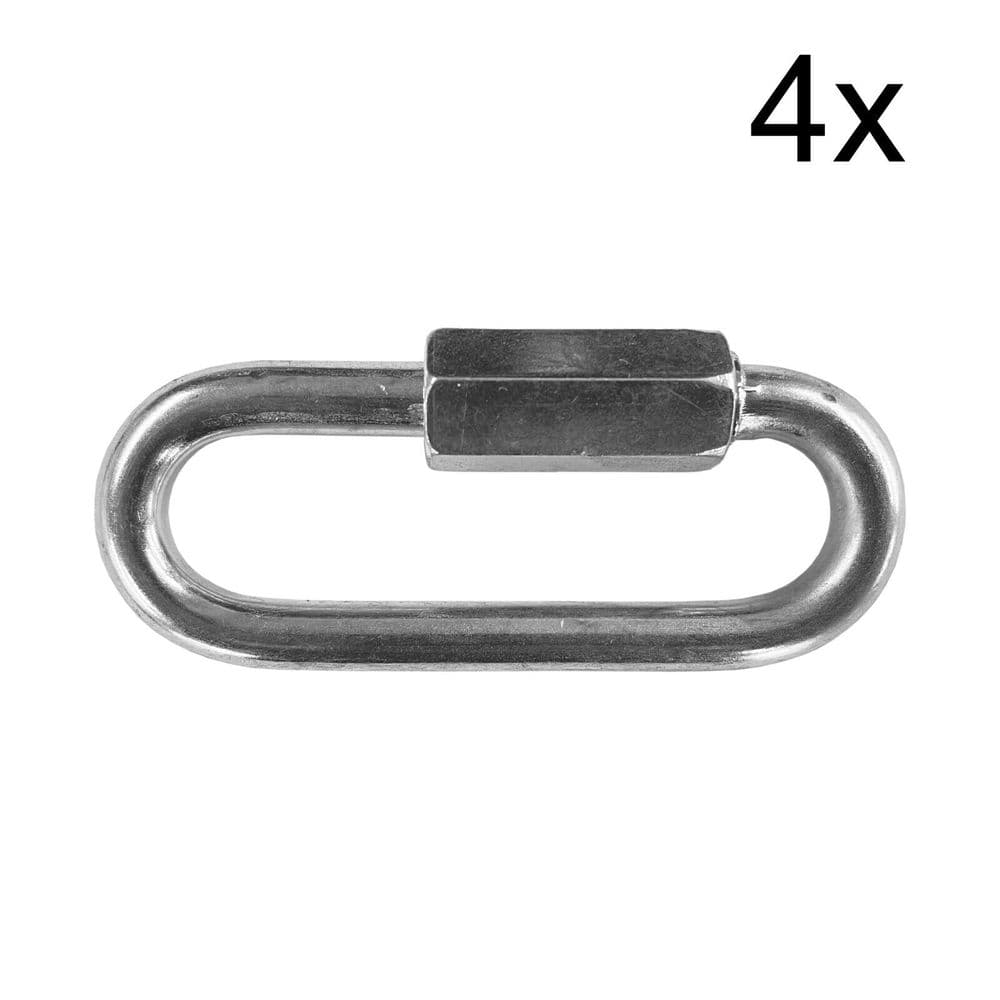 4 x 5mm GALVANISED LONG SERIES QUICK LINK chain wire rope rigging marine