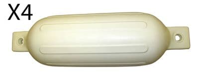 4 x BOAT FENDERS RIBBED 'OCEAN BLUE' 30