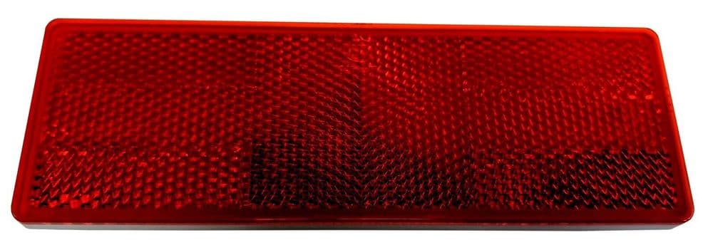 4 x HIGH VISIBILITY STICK ON RECTANGULAR RED REFLECTOR truck trailer ...