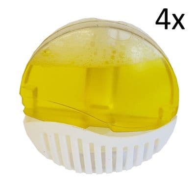4 x LEMON AIR FRESHENER TOILET FRAGRANCE shower bathroom smell fresh caravan