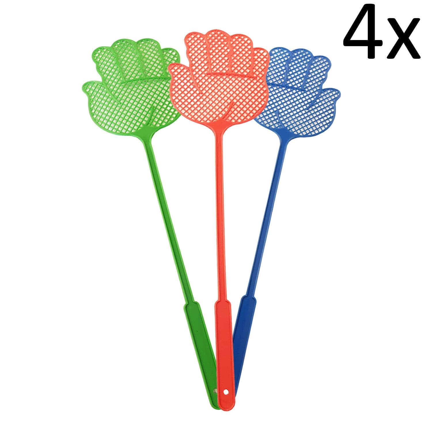 4 x RED BLUE AND GREEN FLY SWATTER insect zapper killer