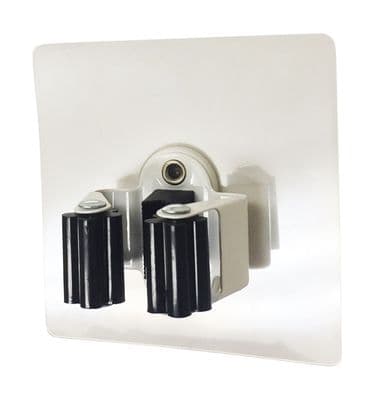 4 x SELF ADHESIVE MOP HOLDER REUSABLE HIGH QUALITY BRUSH BROOM STICK ON HOLDERS