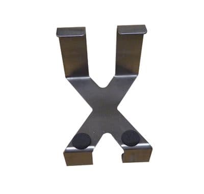 4 x STAINLESS STEEL OVER THE DOOR HANGER HOOKS clothes hanging bathroom bedroom