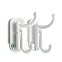 4 x Swivel Hooks Wall Hanger Self Adhesive Hat Coat Towel Key Bathroom Kitchen