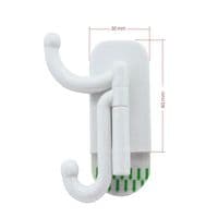 4 x Swivel Hooks Wall Hanger Self Adhesive Hat Coat Towel Key Bathroom Kitchen