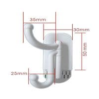 4 x Swivel Hooks Wall Hanger Self Adhesive Hat Coat Towel Key Bathroom Kitchen