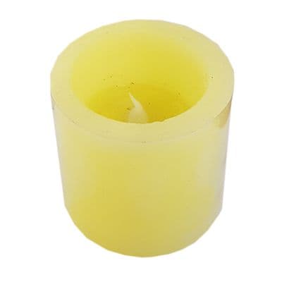 4 x YELLOW BATTERY OPERATED FLAMELESS WAX CANDLES christmas party candle